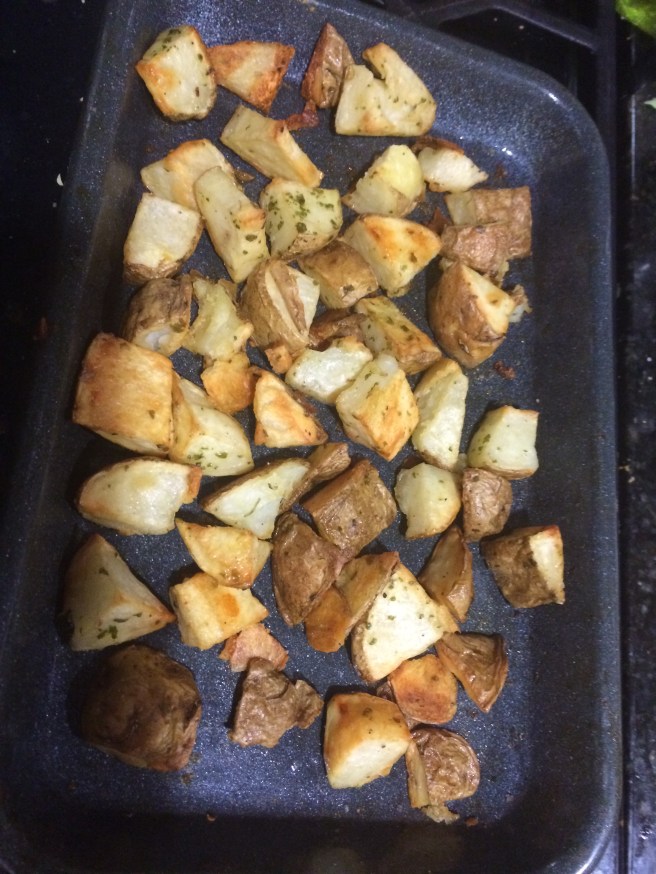 Potatoes out of the oven